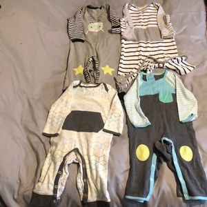 Cloud island footless long sleeve rompers 4 of them